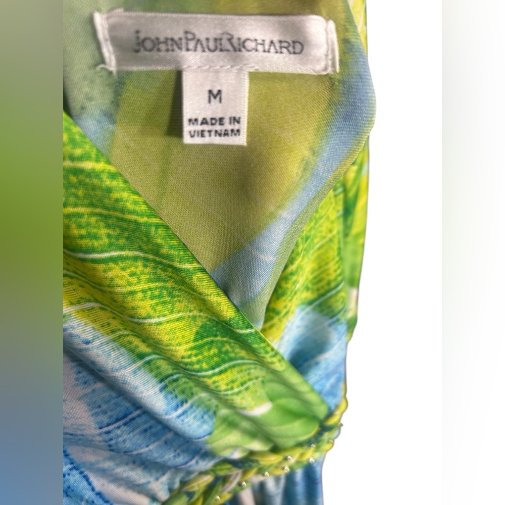 JohnPaulRichard Green & Blue Tropical Maxi Dress - Picture 4 of 4